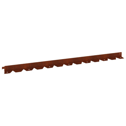 Bordura per Prato 20 pcs 102 x 4 x 4 cm Acciaio Ruggine | homemem39