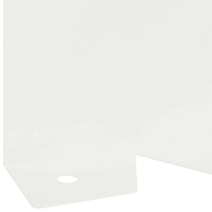 Bordura per Prato 10 pcs 102 x 10 x 4 cm Acciaio Bianco | homemem39