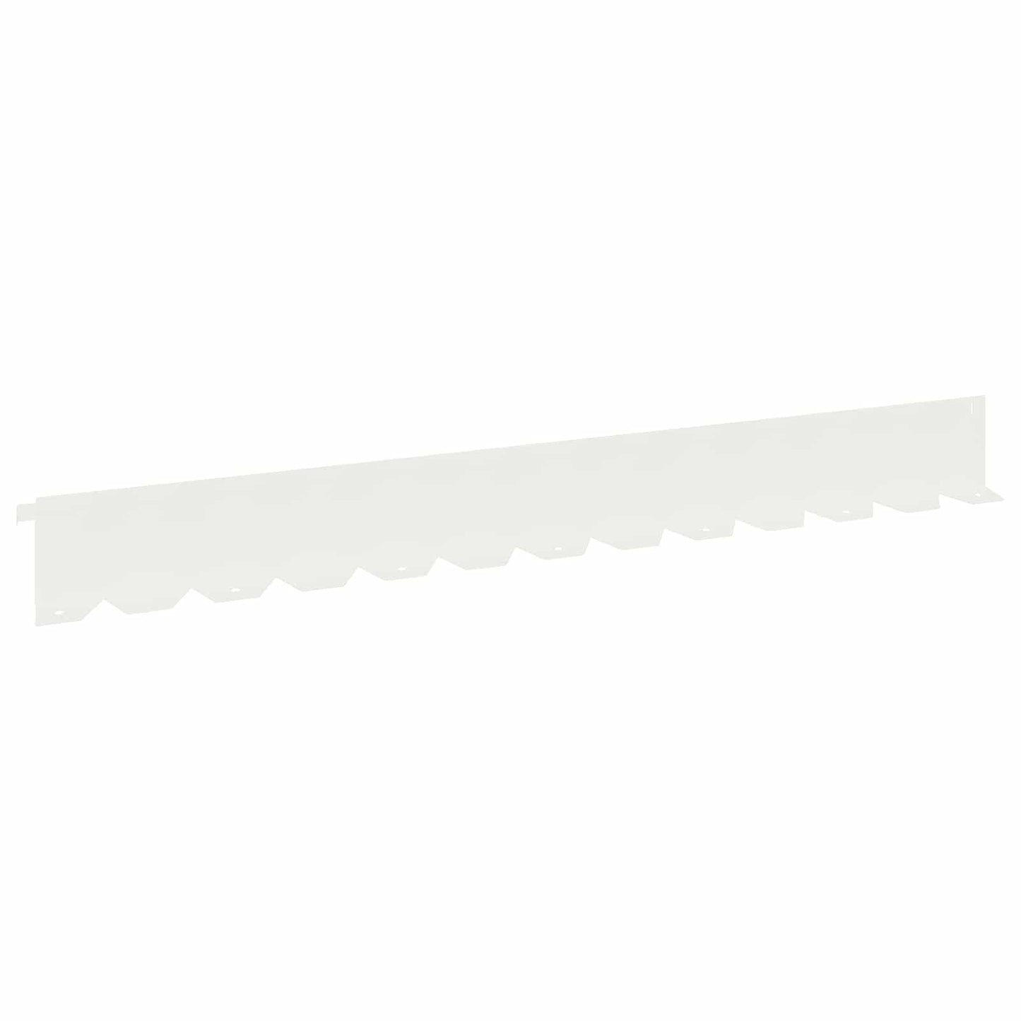 Bordura per Prato 10 pcs 102 x 10 x 4 cm Acciaio Bianco | homemem39
