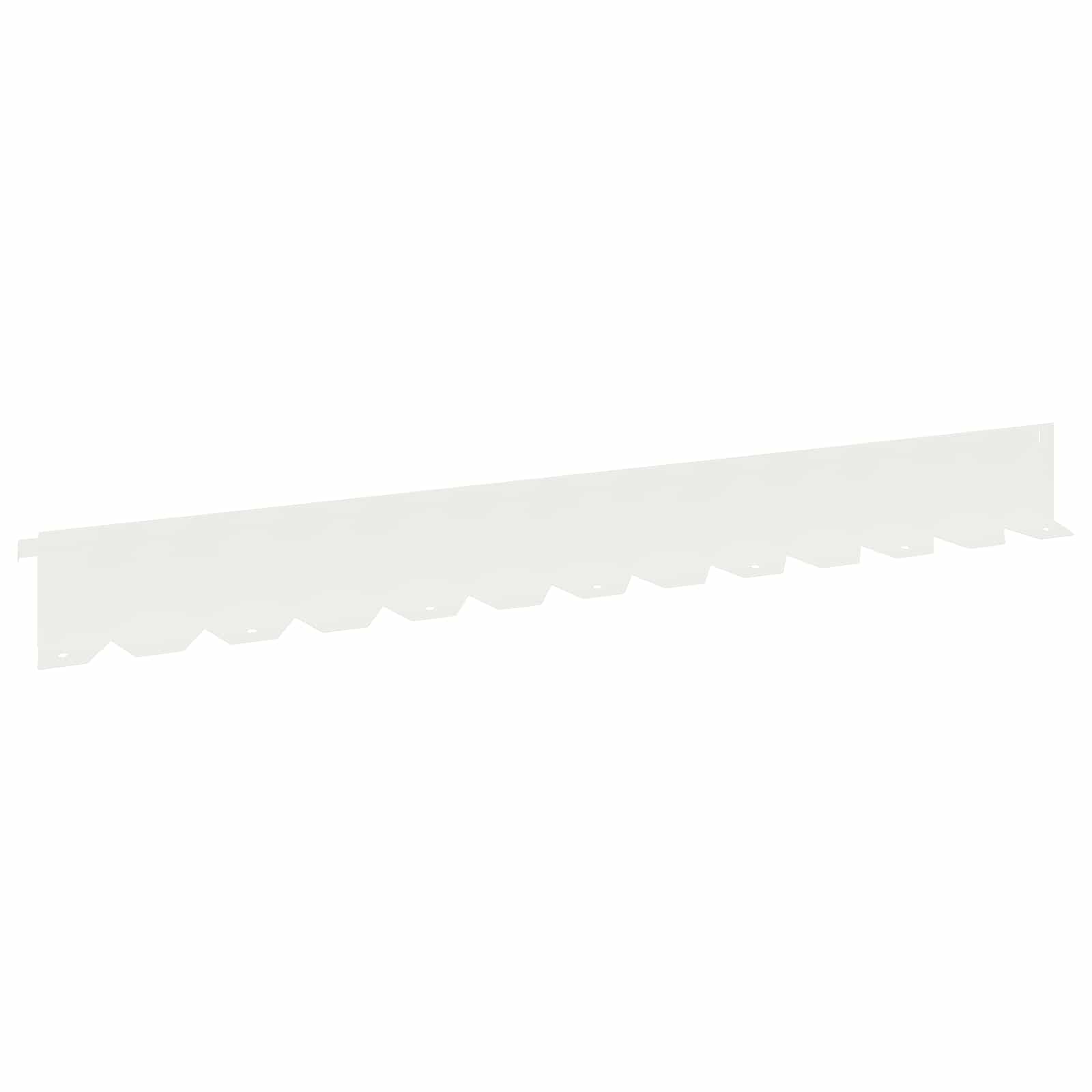 Bordura per Prato 20 pcs 102 x 10 x 4 cm Acciaio Bianco | homemem39