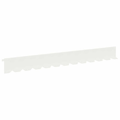 Bordura per Prato 20 pcs 102 x 10 x 4 cm Acciaio Bianco | homemem39