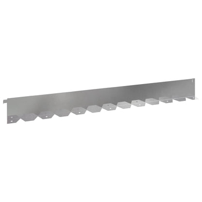 Bordura per Prato 10 pcs 102 x 10 x 4 cm Acciaio Argento | homemem39