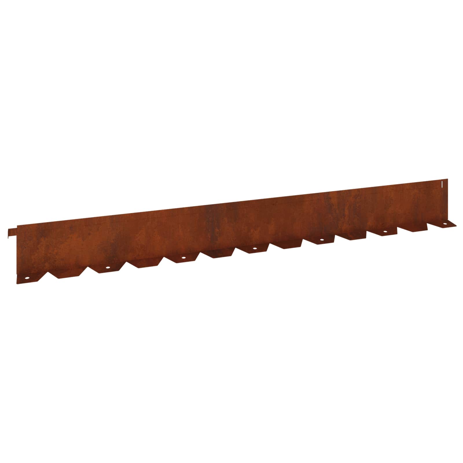 Bordura per Prato 10 pcs 102 x 10 x 4 cm Acciaio Ruggine | homemem39