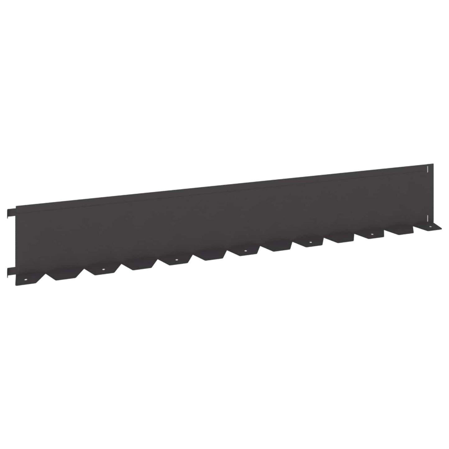 Bordura per Prato 10 pcs 102 x 15 x 4 cm Acciaio Nero | homemem39