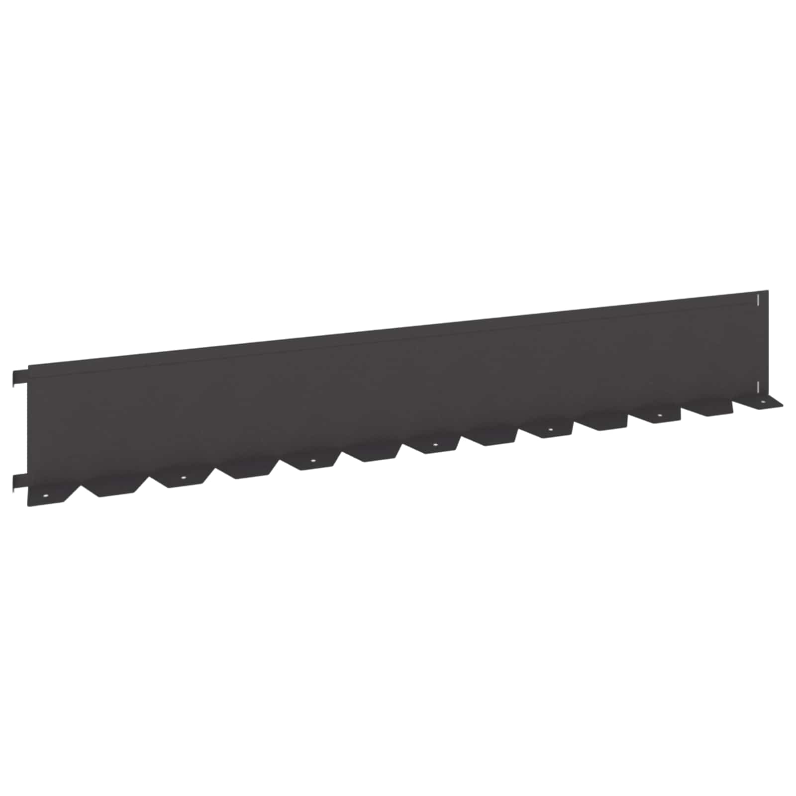 Bordura per Prato 10 pcs 102 x 15 x 4 cm Acciaio Nero | homemem39