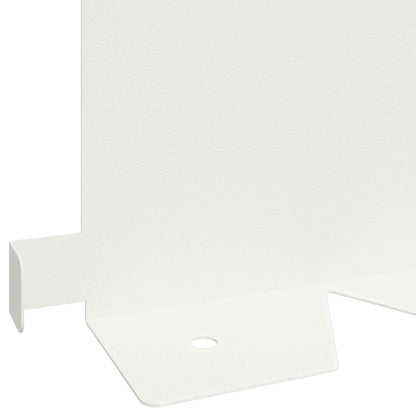 Bordura per Prato 10 pcs 102 x 15 x 4 cm Acciaio Bianco | homemem39