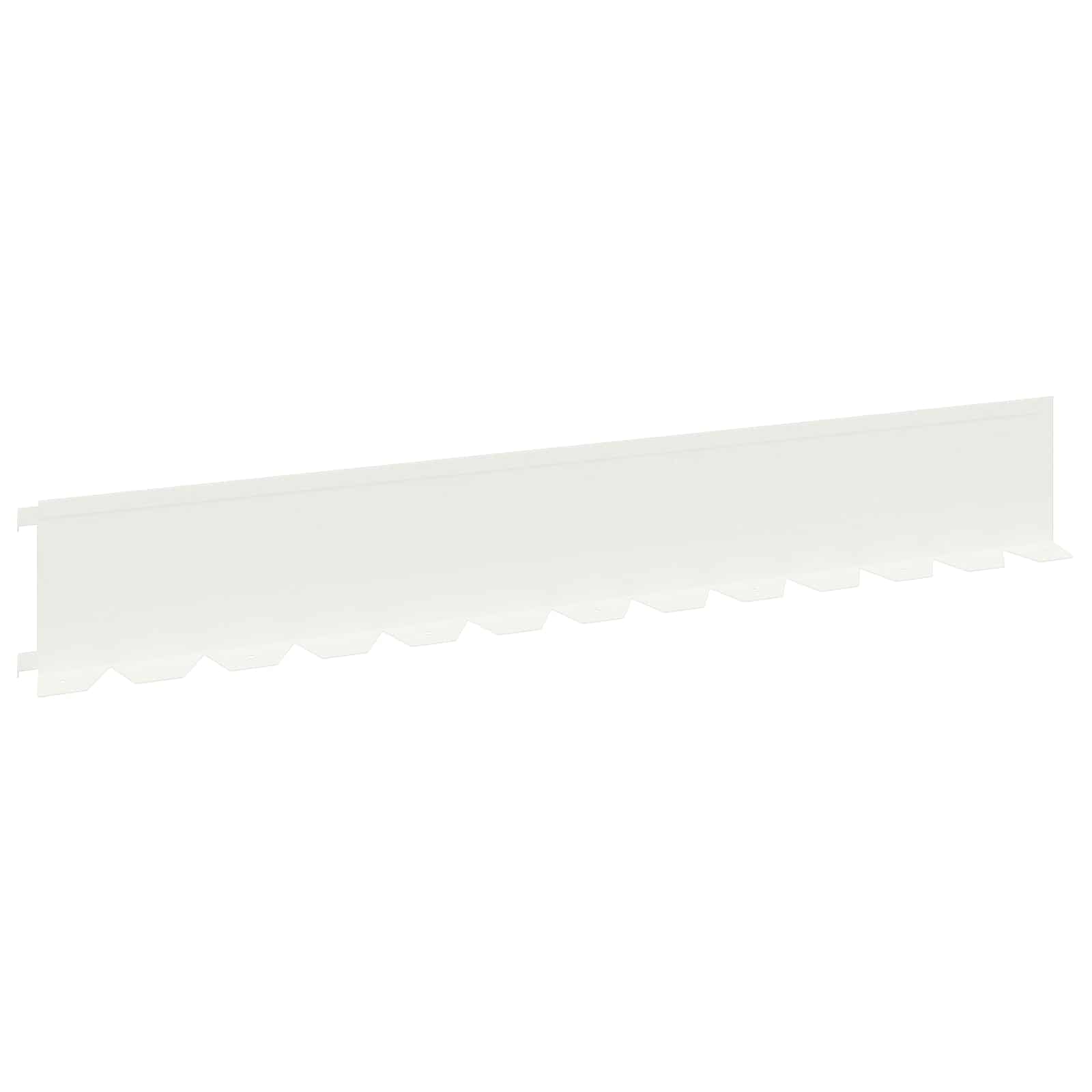 Bordura per Prato 20 pcs 102 x 15 x 4 cm Acciaio Bianco | homemem39