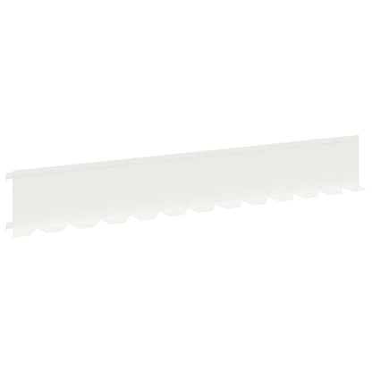 Bordura per Prato 20 pcs 102 x 15 x 4 cm Acciaio Bianco | homemem39