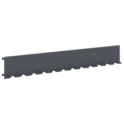 Bordura per Prato 20 pcs 102 x 15 x 4 cm Acciaio Antracite | homemem39
