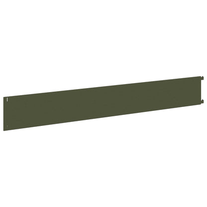 Bordura per Prato 10 pcs 102 x 15 x 4 cm Acciaio Verde Oliva | homemem39