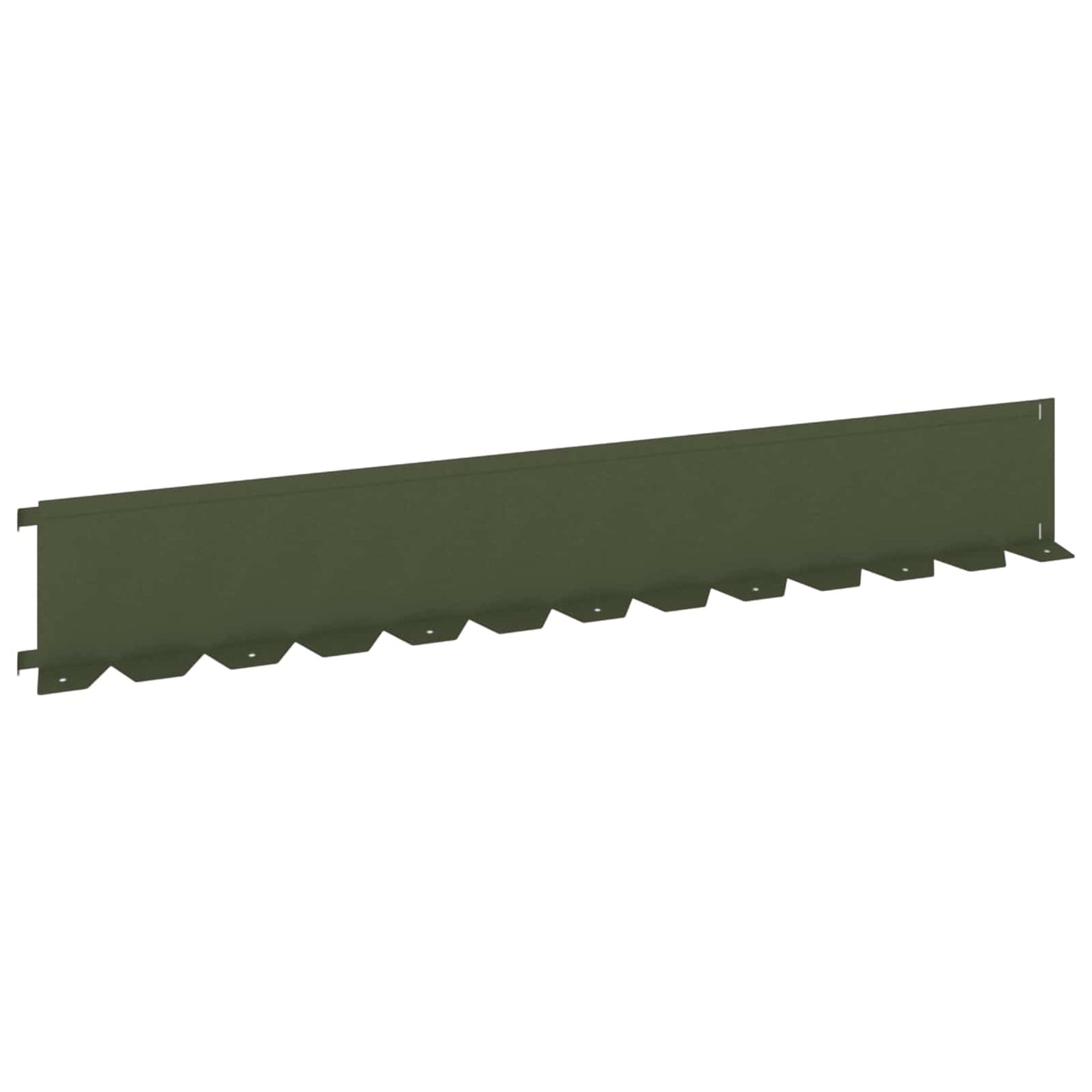 Bordura per Prato 20 pcs 102 x 15 x 4 cm Acciaio Verde Oliva | homemem39