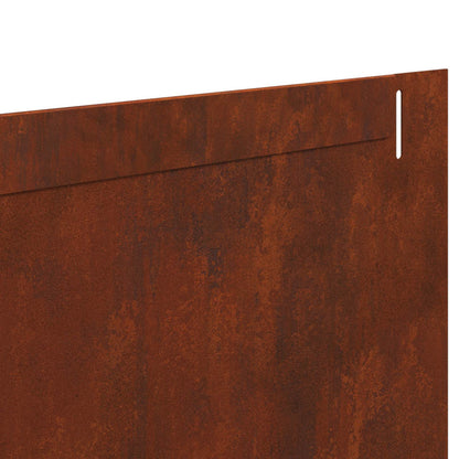 Bordura per Prato 10 pcs 102 x 15 x 4 cm Acciaio Ruggine | homemem39