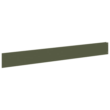 Bordura per Prato 30 pcs 100 x 12 cm Acciaio Verde Oliva | homemem39