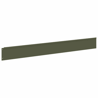 Bordura per Prato 30 pcs 100 x 12 cm Acciaio Verde Oliva | homemem39