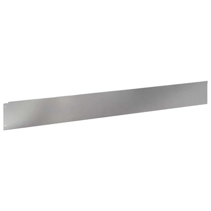 Bordura per Prato 10 pcs 100 x 12 cm Acciaio Argento | homemem39
