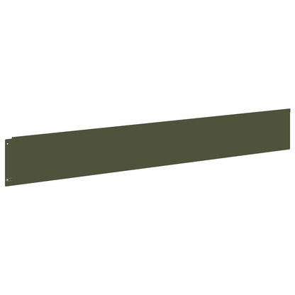 Bordura per Prato 30 pcs 100 x 15 cm Acciaio Verde Oliva | homemem39