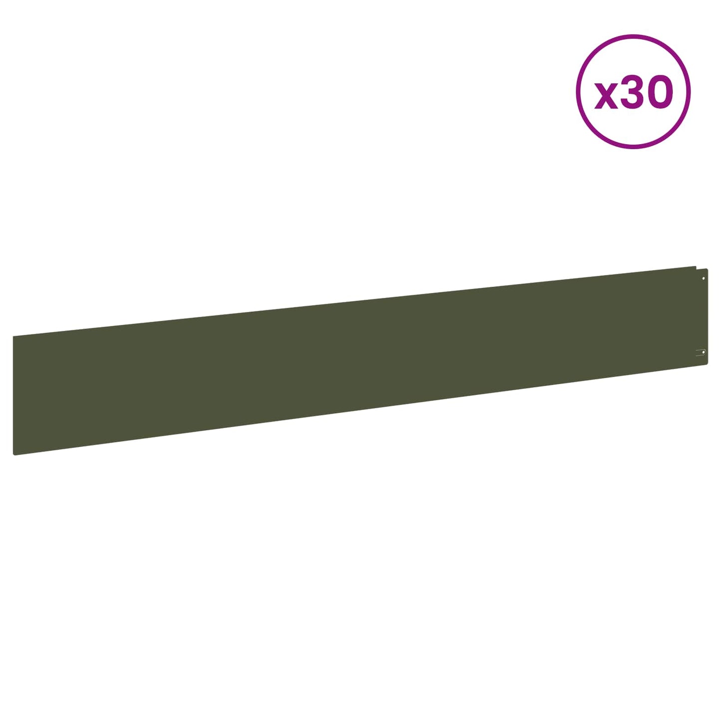 Bordura per Prato 30 pcs 100 x 15 cm Acciaio Verde Oliva | homemem39