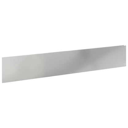 Bordura per Prato 10 pcs 100 x 18 cm Acciaio Argento | homemem39