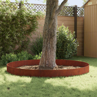 Bordura per Prato 10 pcs 100 x 18 cm Acciaio Ruggine | homemem39