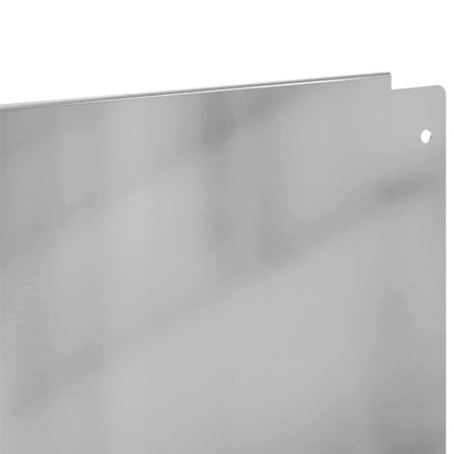 Bordura per Prato 20 pcs 100 x 22 cm Acciaio Argento | homemem39