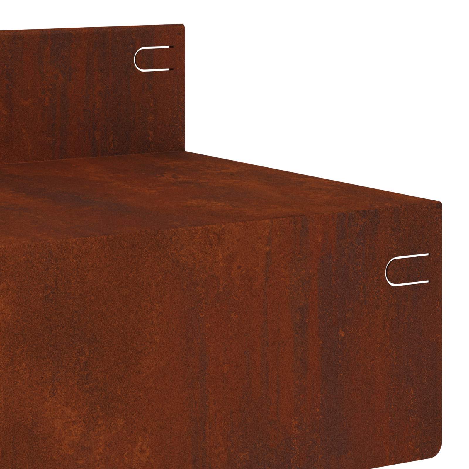 Bordura per Prato 10 pcs 100 x 10 x 8 cm Acciaio Ruggine | homemem39