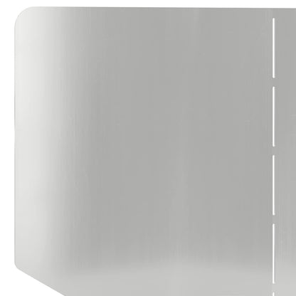 Bordura per Prato 4 pcs 100 x 45 cm Acciaio Argento | homemem39