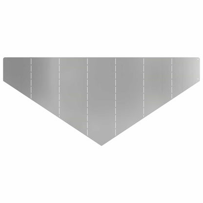 Bordura per Prato 4 pcs 100 x 45 cm Acciaio Argento | homemem39
