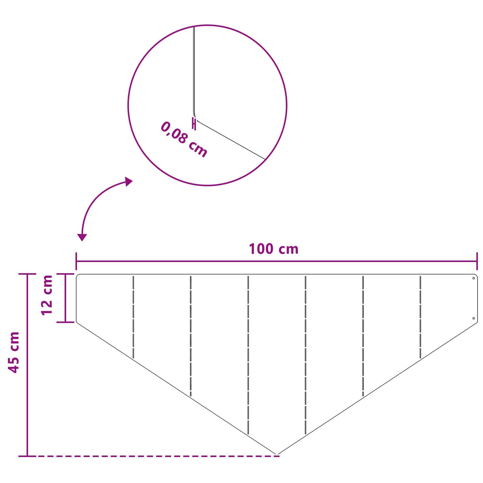 Bordura per Prato 100 x 45 cm Acciaio Ruggine | homemem39