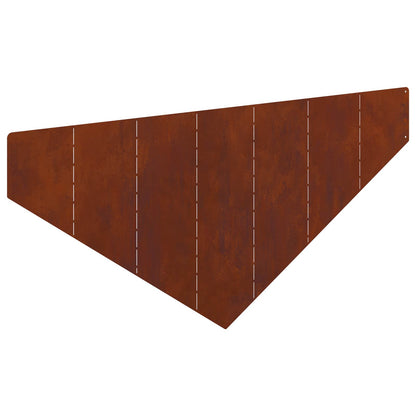 Bordura per Prato 4 pcs 100 x 45 cm Acciaio Ruggine | homemem39