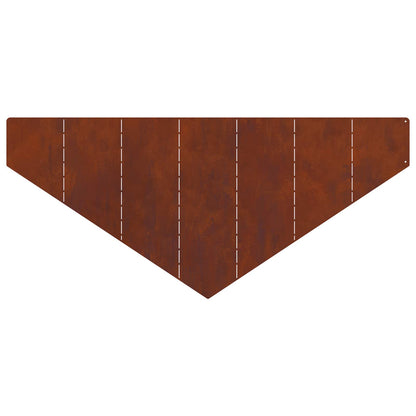 Bordura per Prato 4 pcs 100 x 45 cm Acciaio Ruggine | homemem39