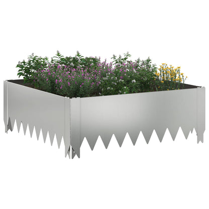 Bordura per Prato 60 x 60 x 20 cm Acciaio Argento | homemem39