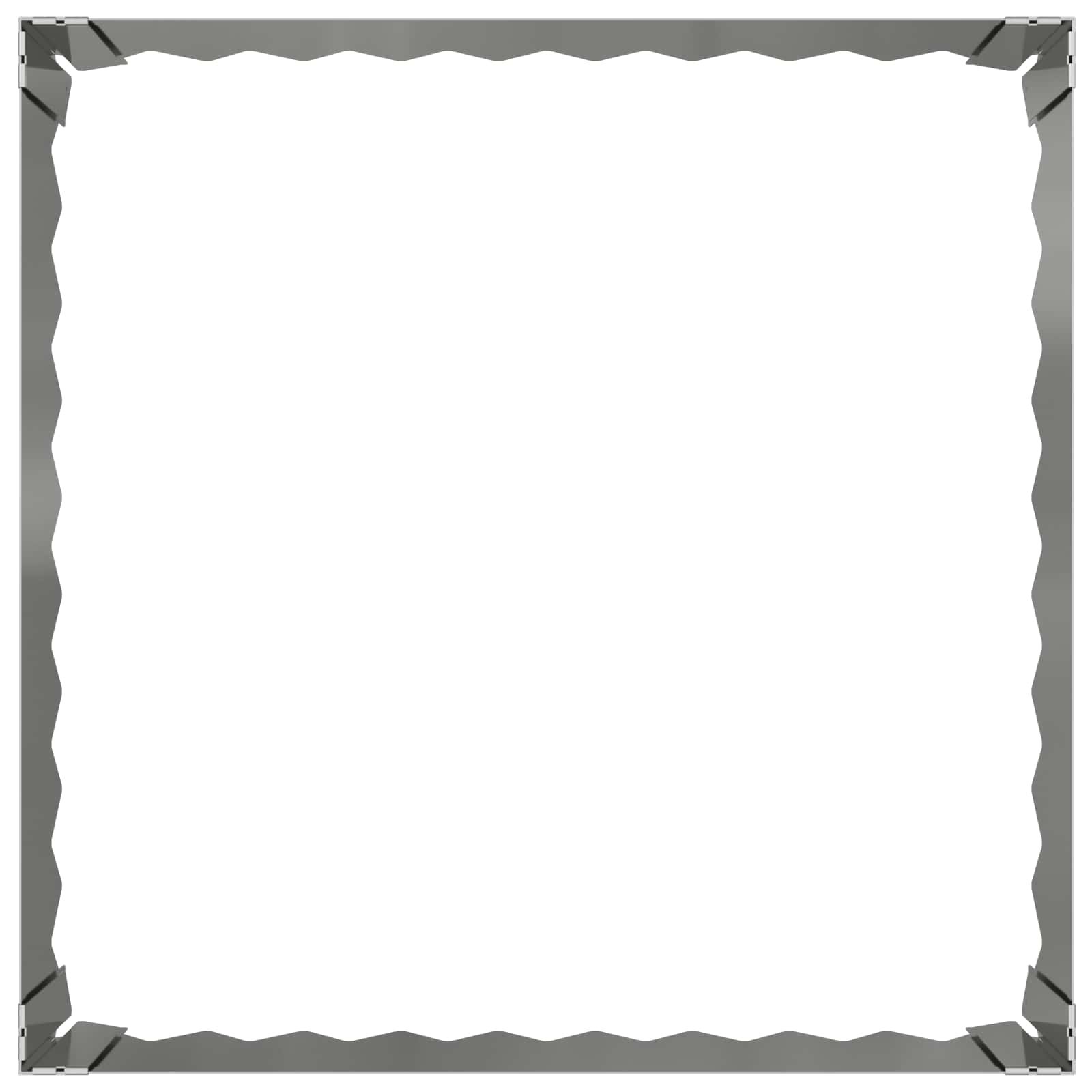 Bordura per Prato 60 x 60 x 20 cm Acciaio Argento | homemem39