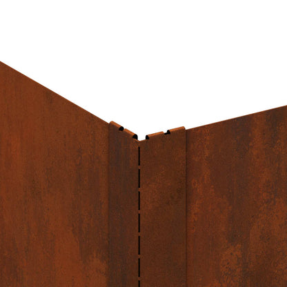 Bordura per Prato 60 x 60 x 20 cm Acciaio Ruggine | homemem39