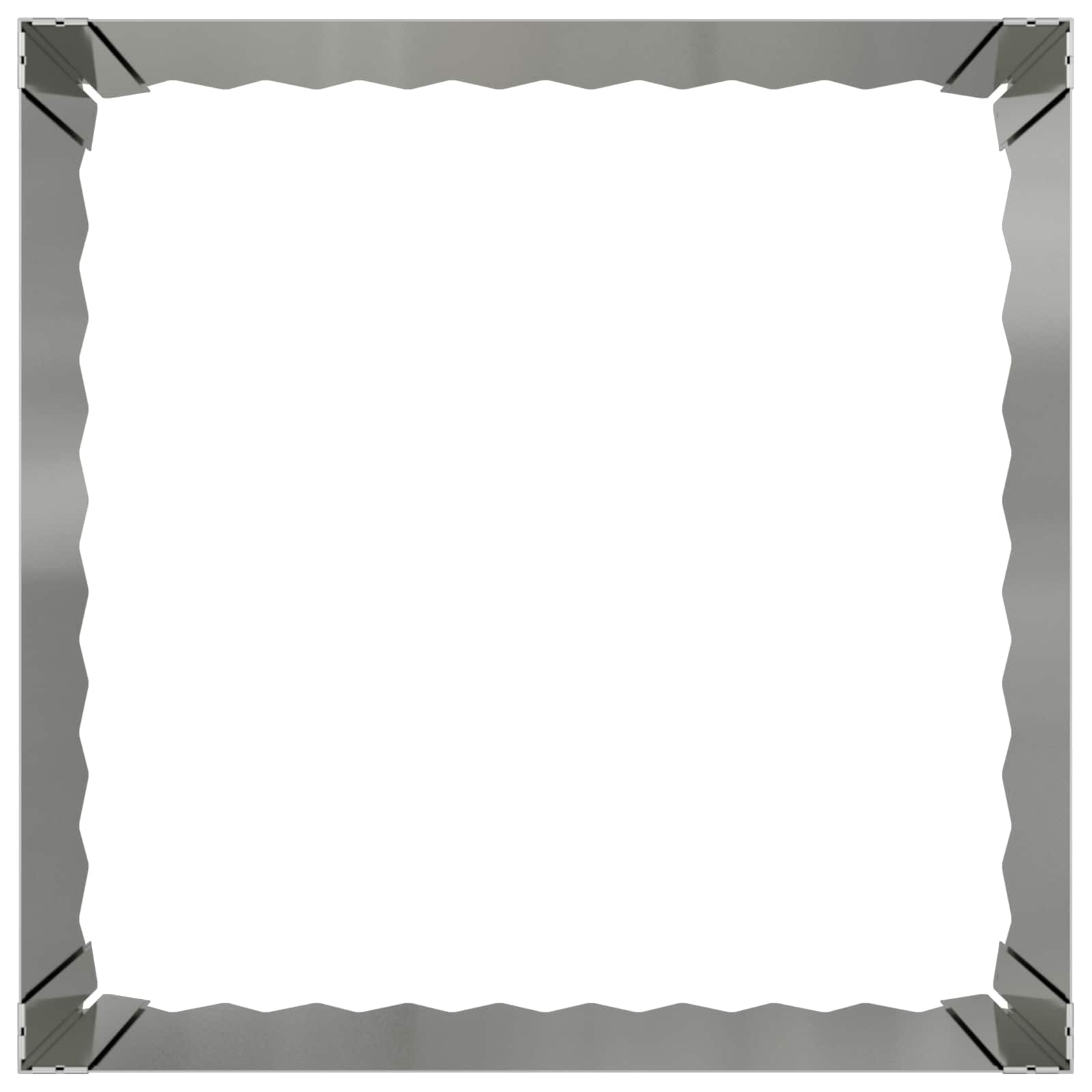 Bordura per Prato 4 pcs 60 x 60 x 35 cm Acciaio Argento | homemem39