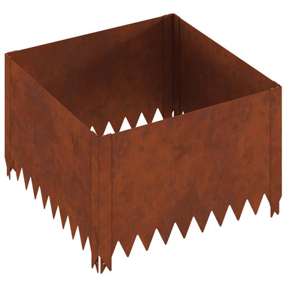 Bordura per Prato 60 x 60 x 35 cm Acciaio Ruggine | homemem39