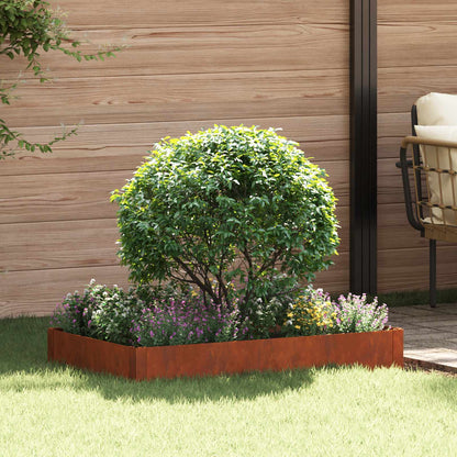 Bordura per Prato 100 x 60 x 20 cm Acciaio Ruggine | homemem39
