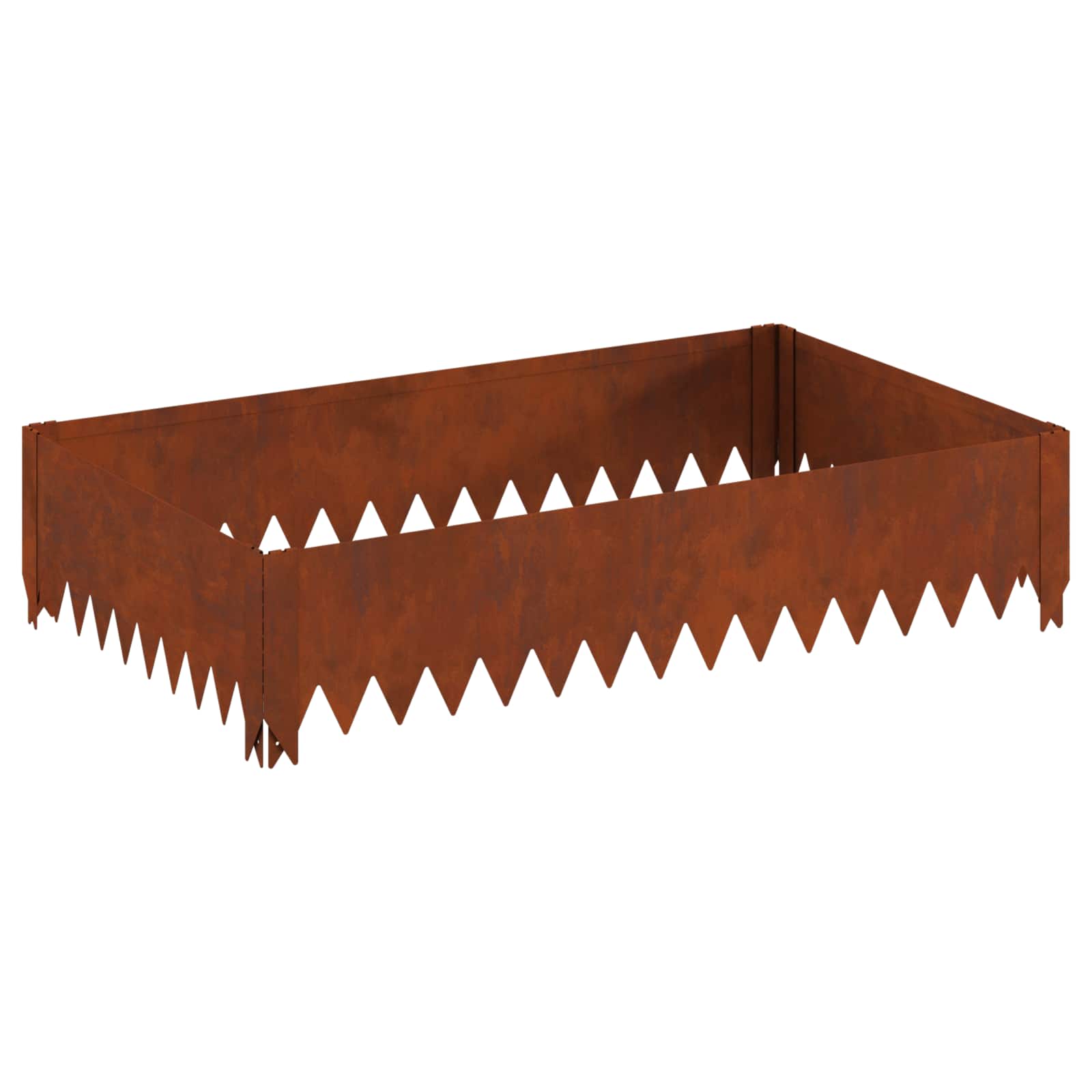 Bordura per Prato 100 x 60 x 20 cm Acciaio Ruggine | homemem39