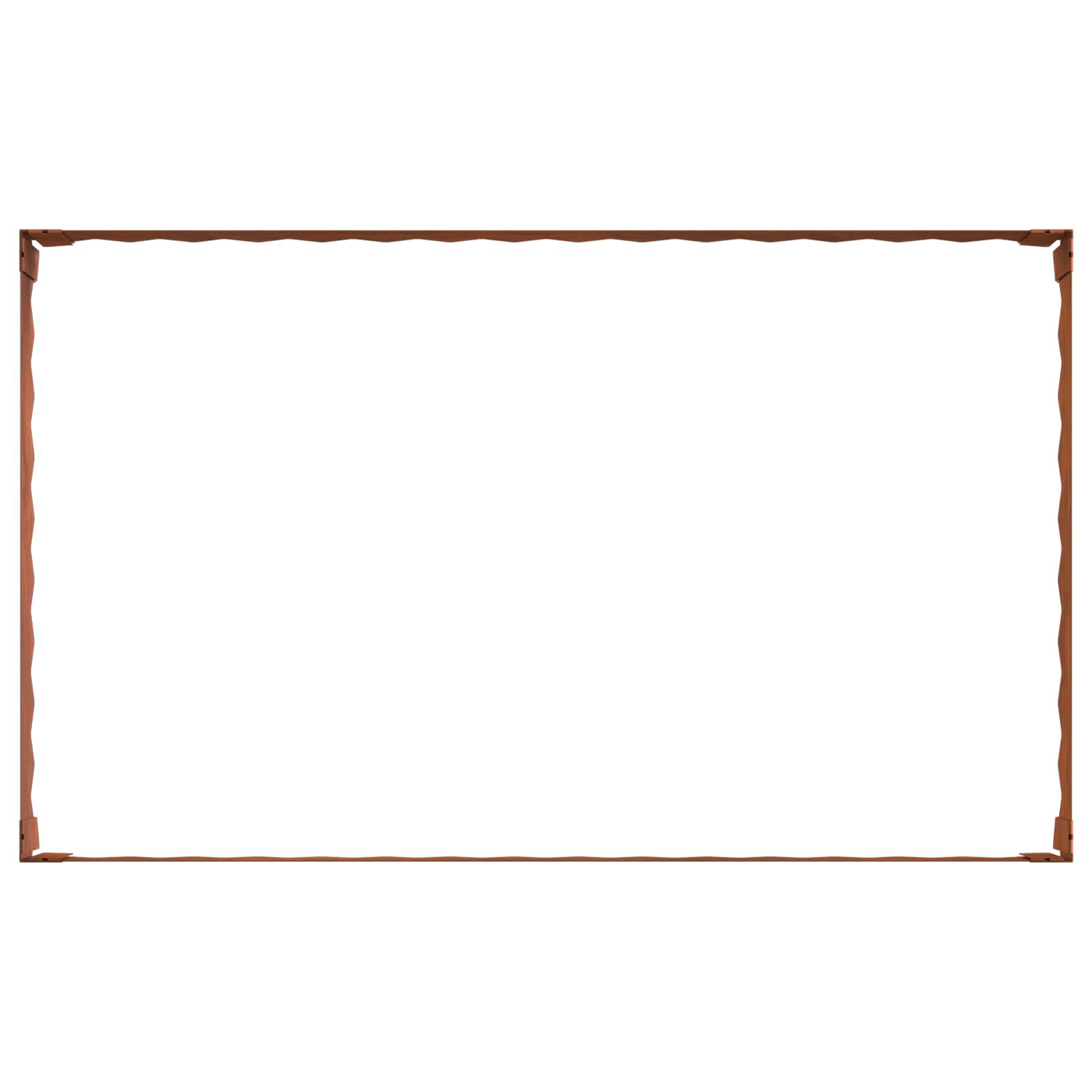 Bordura per Prato 4 pcs 100 x 60 x 20 cm Acciaio Ruggine | homemem39