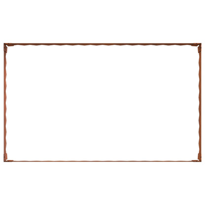 Bordura per Prato 4 pcs 100 x 60 x 20 cm Acciaio Ruggine | homemem39