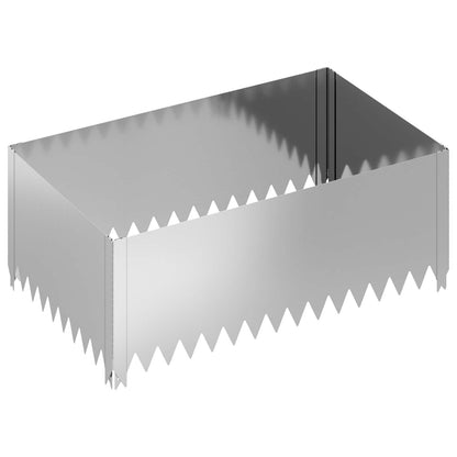 Bordura per Prato 100 x 60 x 35 cm Acciaio Argento | homemem39