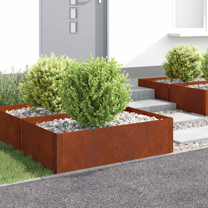Bordura per Prato 100 x 60 x 35 cm Acciaio Ruggine | homemem39