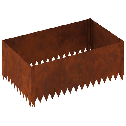 Bordura per Prato 100 x 60 x 35 cm Acciaio Ruggine | homemem39
