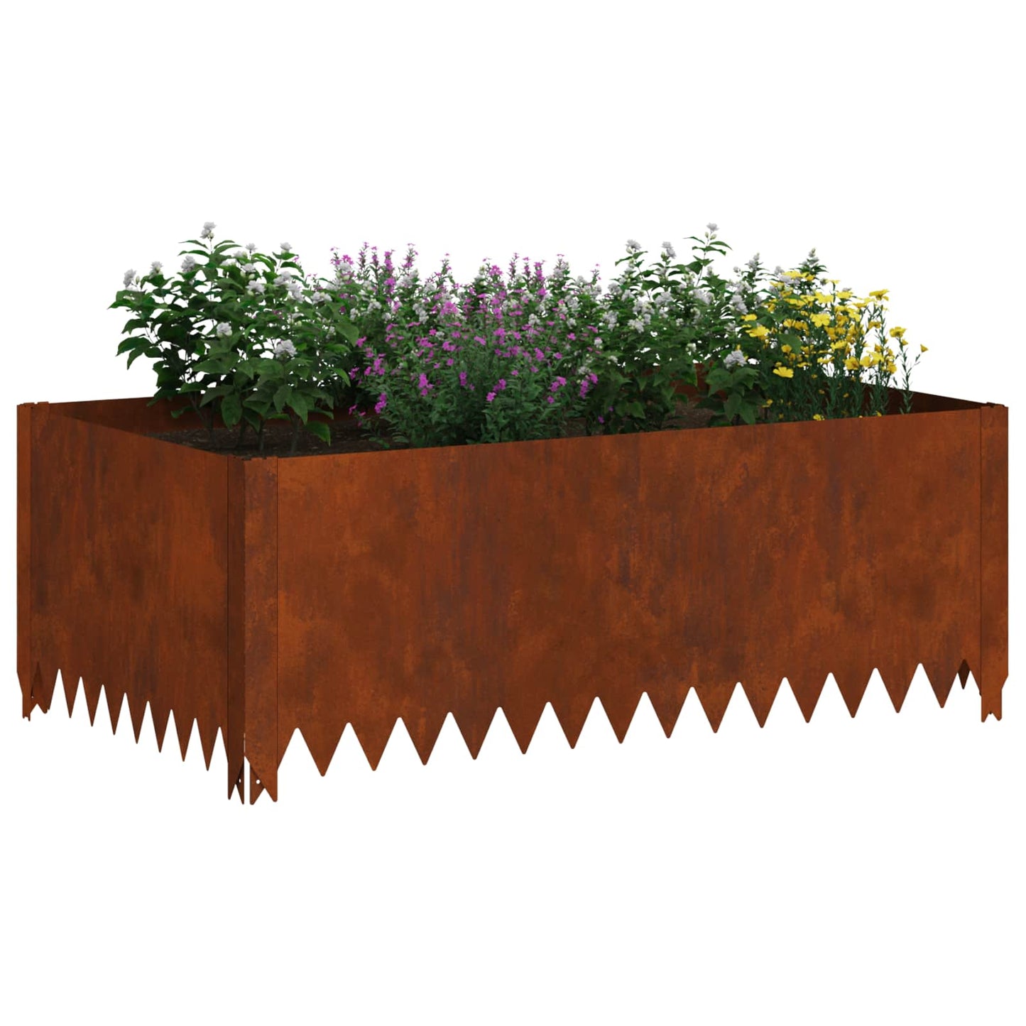 Bordura per Prato 100 x 60 x 35 cm Acciaio Ruggine | homemem39