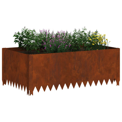 Bordura per Prato 100 x 60 x 35 cm Acciaio Ruggine | homemem39