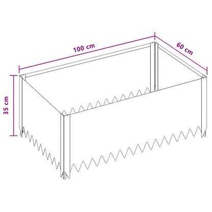 Bordura per Prato 100 x 60 x 35 cm Acciaio Ruggine | homemem39