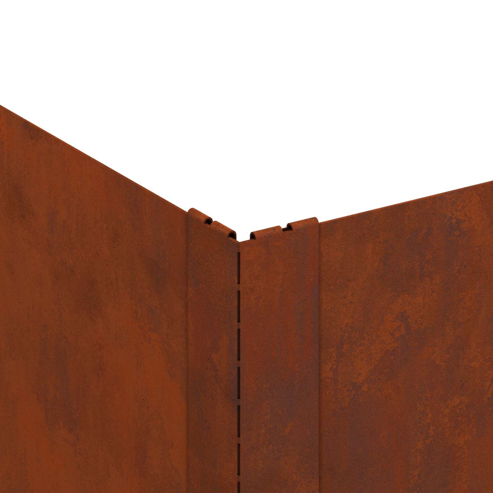 Bordura per Prato 4 pcs 100 x 60 x 35 cm Acciaio Ruggine | homemem39