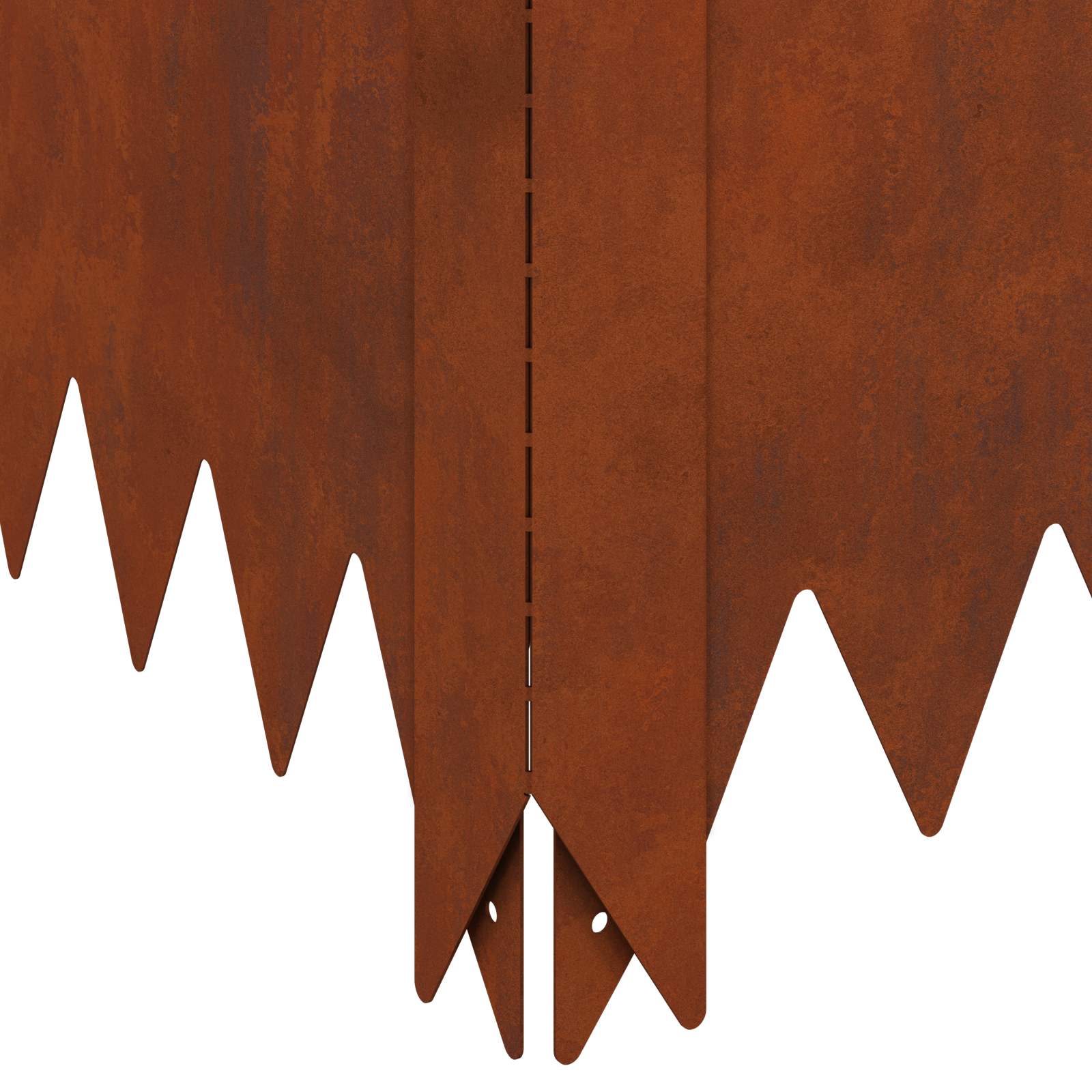 Bordura per Prato 4 pcs 100 x 60 x 35 cm Acciaio Ruggine | homemem39