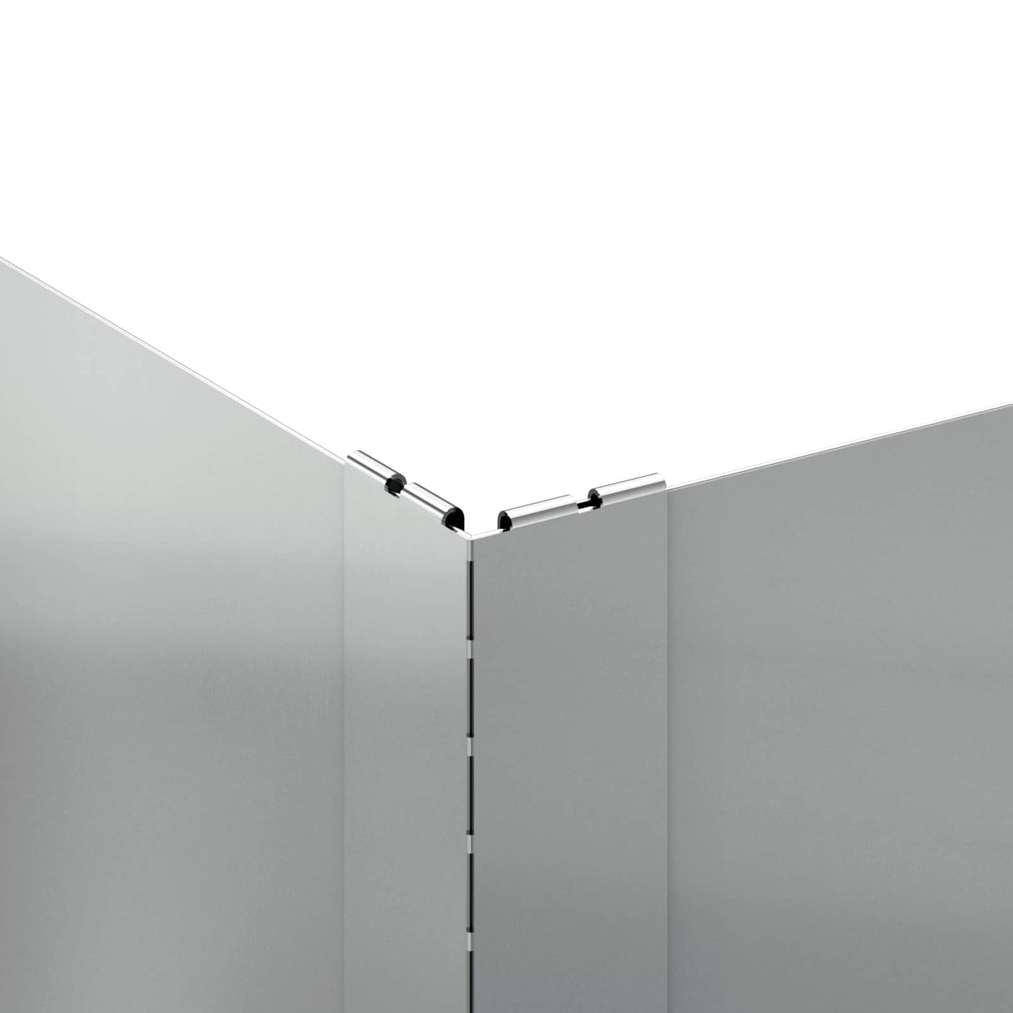 Bordura per Prato 100 x 100 x 20 cm Acciaio Argento | homemem39