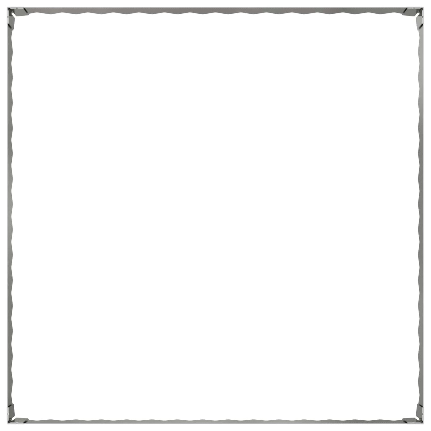 Bordura per Prato 100 x 100 x 20 cm Acciaio Argento | homemem39