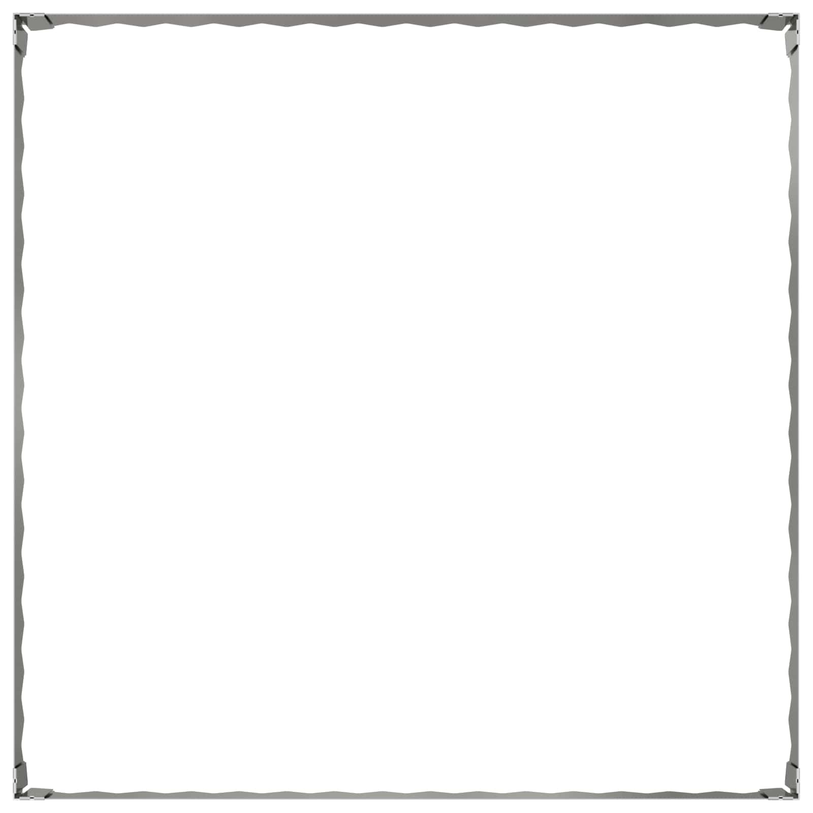 Bordura per Prato 4 pcs 100 x 100 x 20 cm Acciaio Argento | homemem39